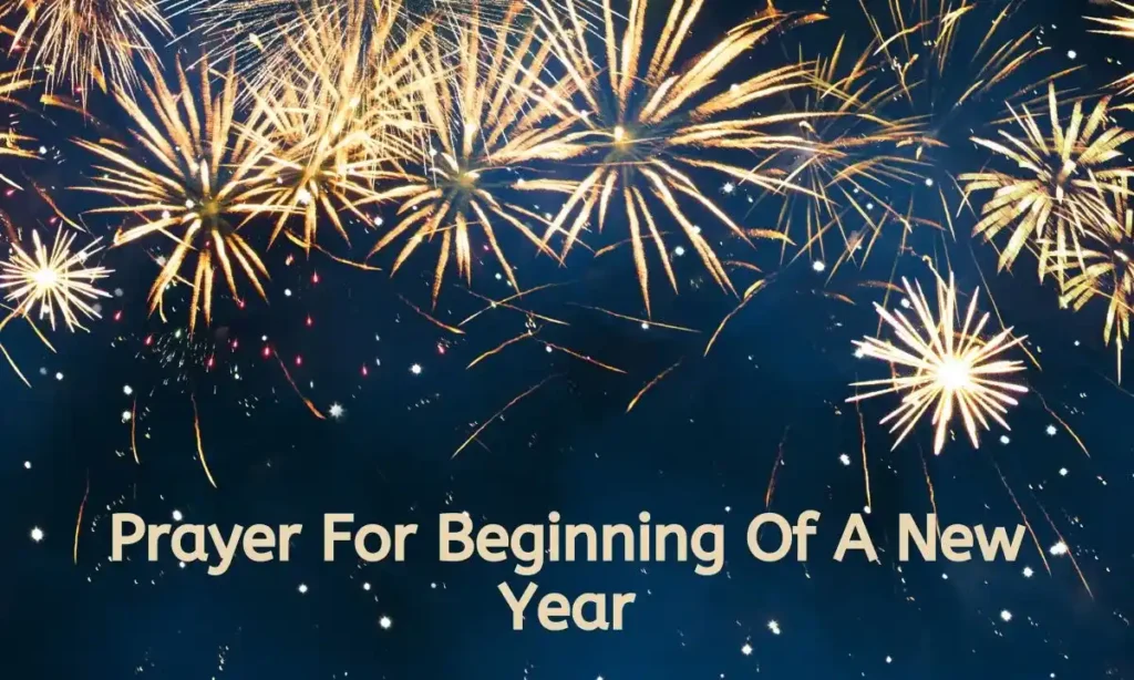 Prayer For Beginning Of A New Year