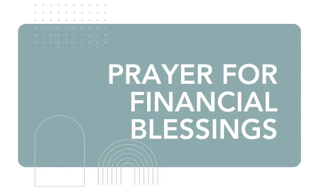 Prayer For Financial Blessings