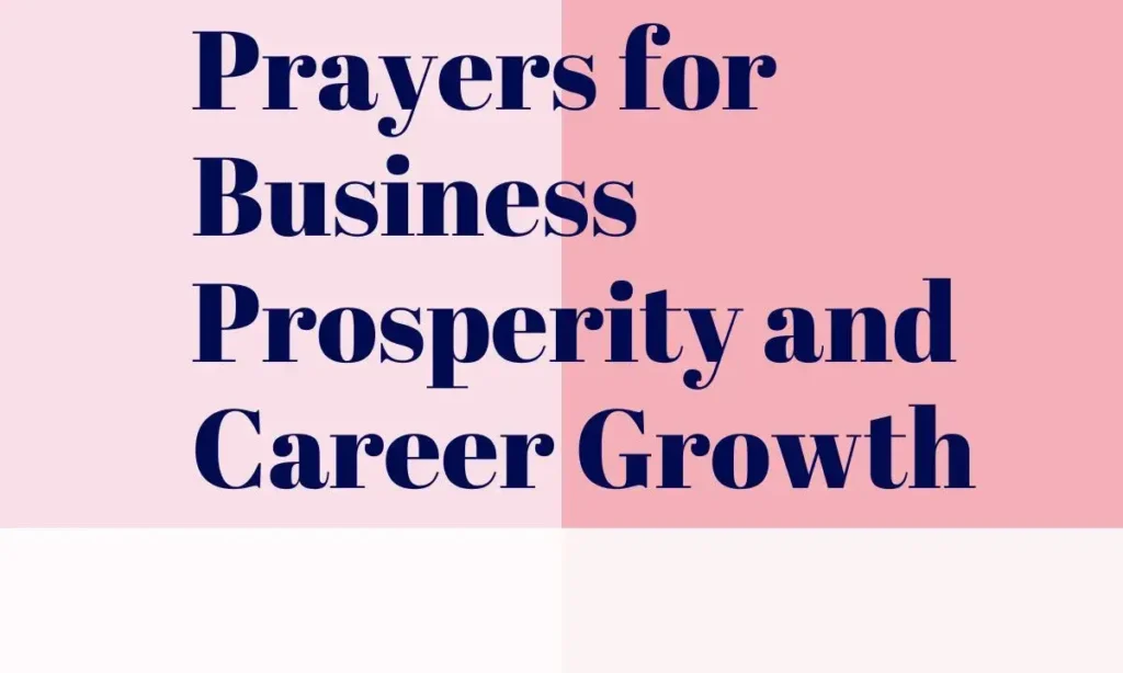 Prayers for Business Prosperity and Career Growth