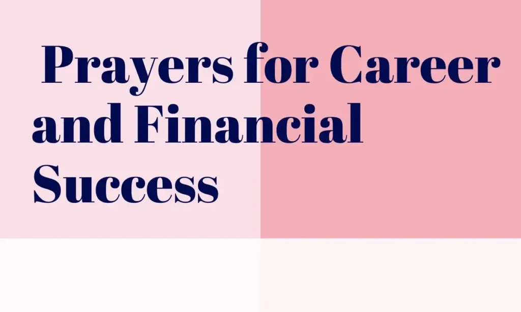 Prayers for Career and Financial Success