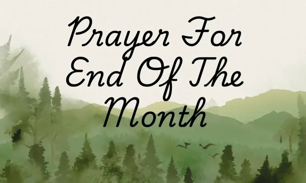 Prayer For End Of The Month