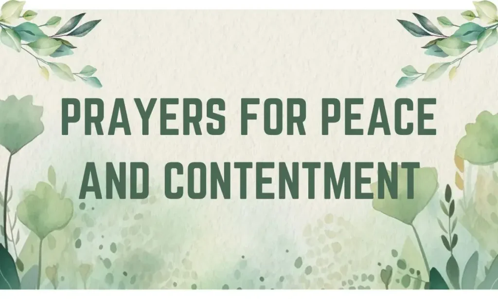Prayers for Peace and Contentment