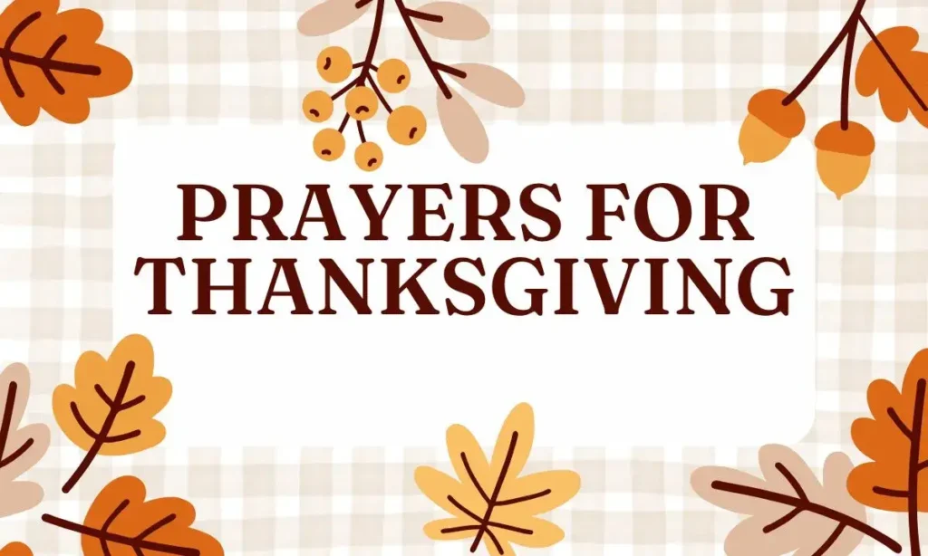 Prayers for Thanksgiving
